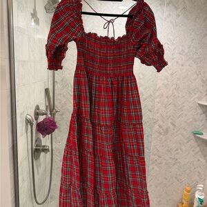 Hill House Red Plaid Dress Nesli